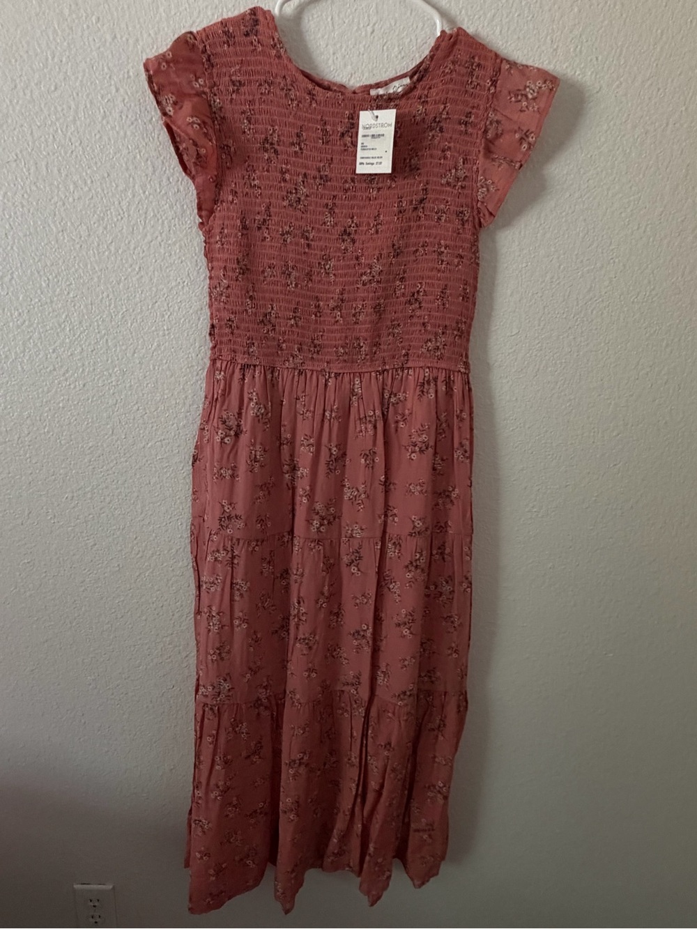 Womens Maxi Dress in Dusty Rose Floral